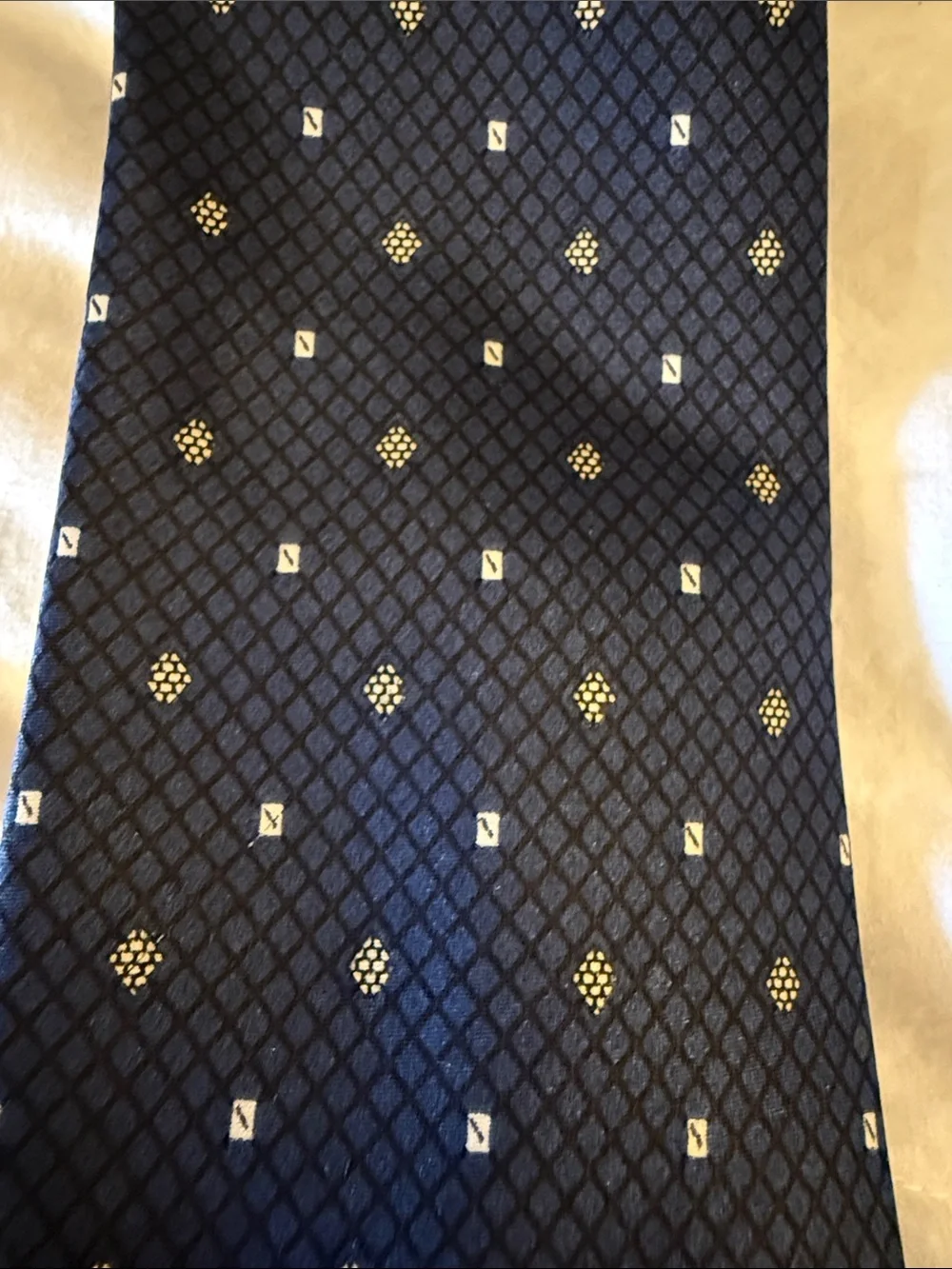 Mario Masotti silk tie navy Italy-New York